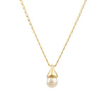 Wolf Circus-Anna Necklace | 18"-Necklaces-14k Gold Plated, White Pearl-Blue Ruby Jewellery-Vancouver Canada