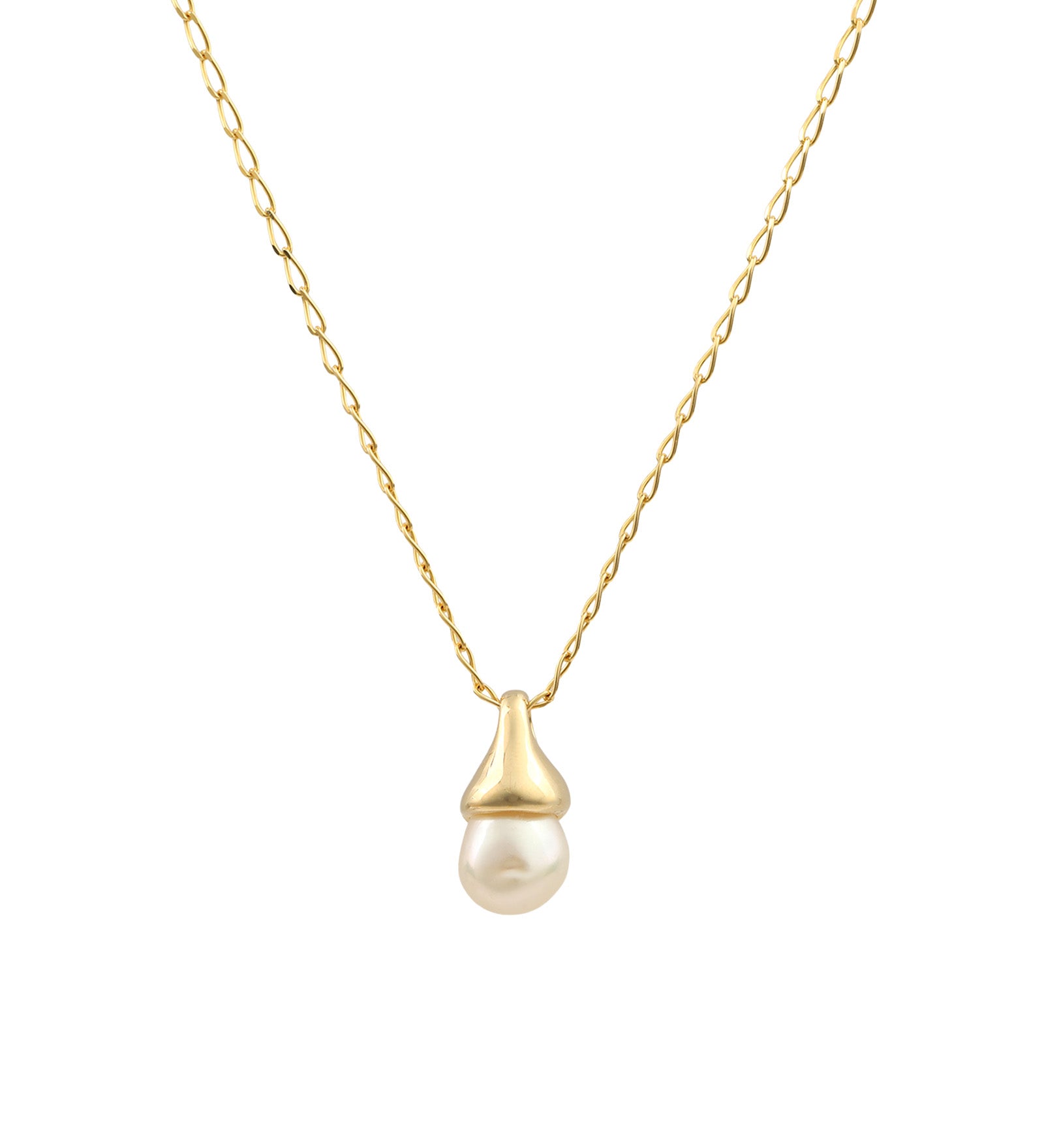 Wolf Circus-Anna Necklace | 18"-Necklaces-14k Gold Plated, White Pearl-Blue Ruby Jewellery-Vancouver Canada