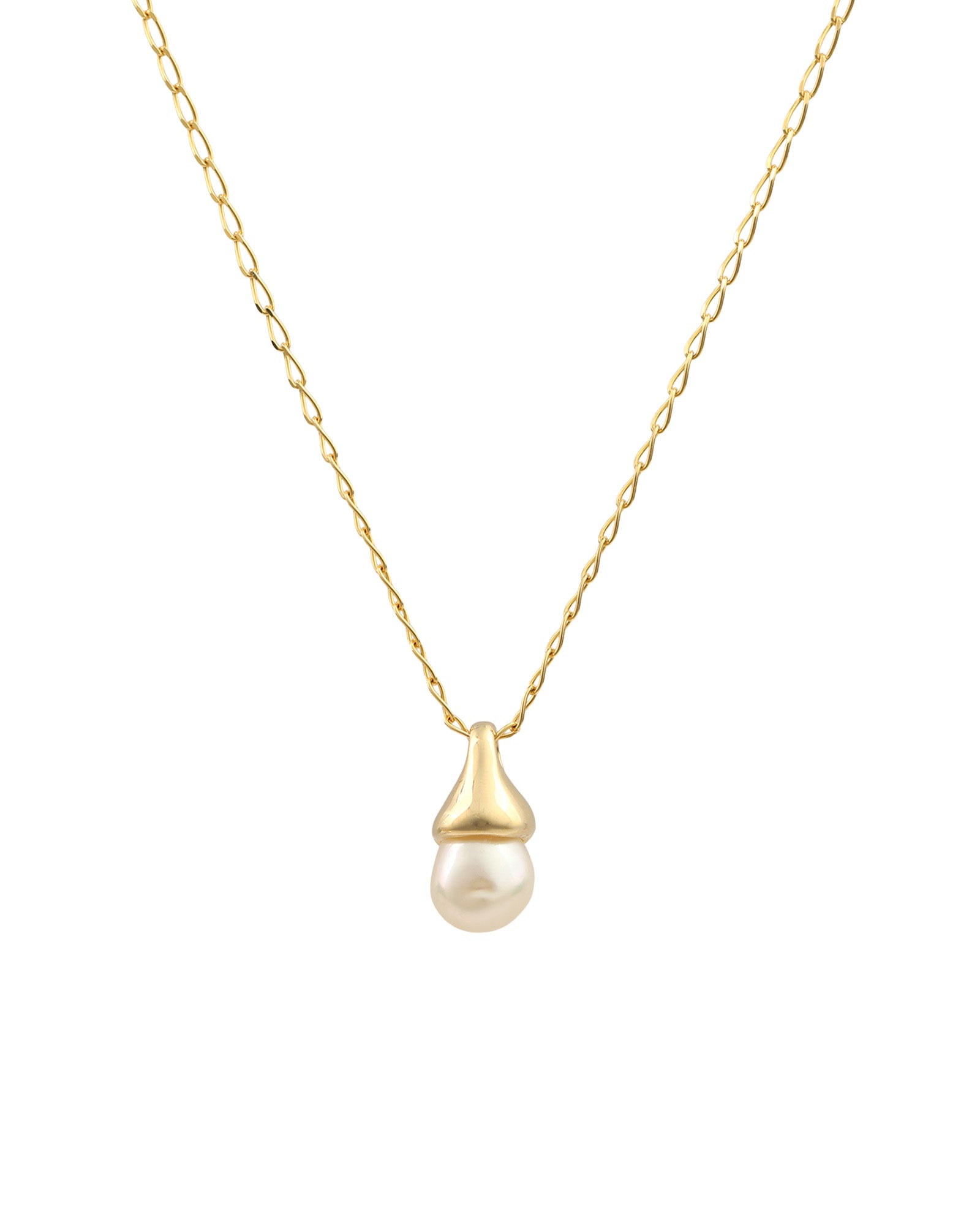 Wolf Circus-Anna Necklace | 18"-Necklaces-14k Gold Plated, White Pearl-Blue Ruby Jewellery-Vancouver Canada