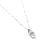 Anna Necklace | 18" Sterling Silver, White Pearl