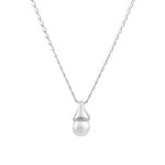 Wolf Circus-Anna Necklace | 18"-Necklaces-Sterling Silver, White Pearl-Blue Ruby Jewellery-Vancouver Canada