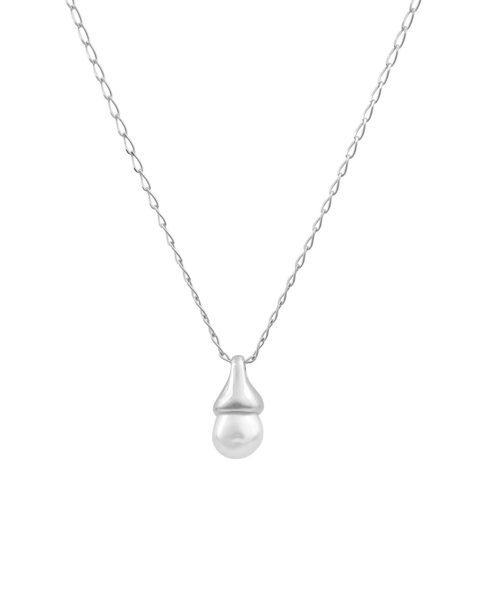 Wolf Circus-Anna Necklace | 18"-Necklaces-Sterling Silver, White Pearl-Blue Ruby Jewellery-Vancouver Canada