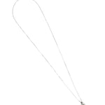 Anna Necklace | 30" Sterling Silver, White Pearl