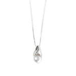 Wolf Circus-Anna Necklace | 30"-Necklaces-Sterling Silver, White Pearl-Blue Ruby Jewellery-Vancouver Canada