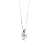 Wolf Circus-Anna Necklace | 30"-Necklaces-Sterling Silver, White Pearl-Blue Ruby Jewellery-Vancouver Canada