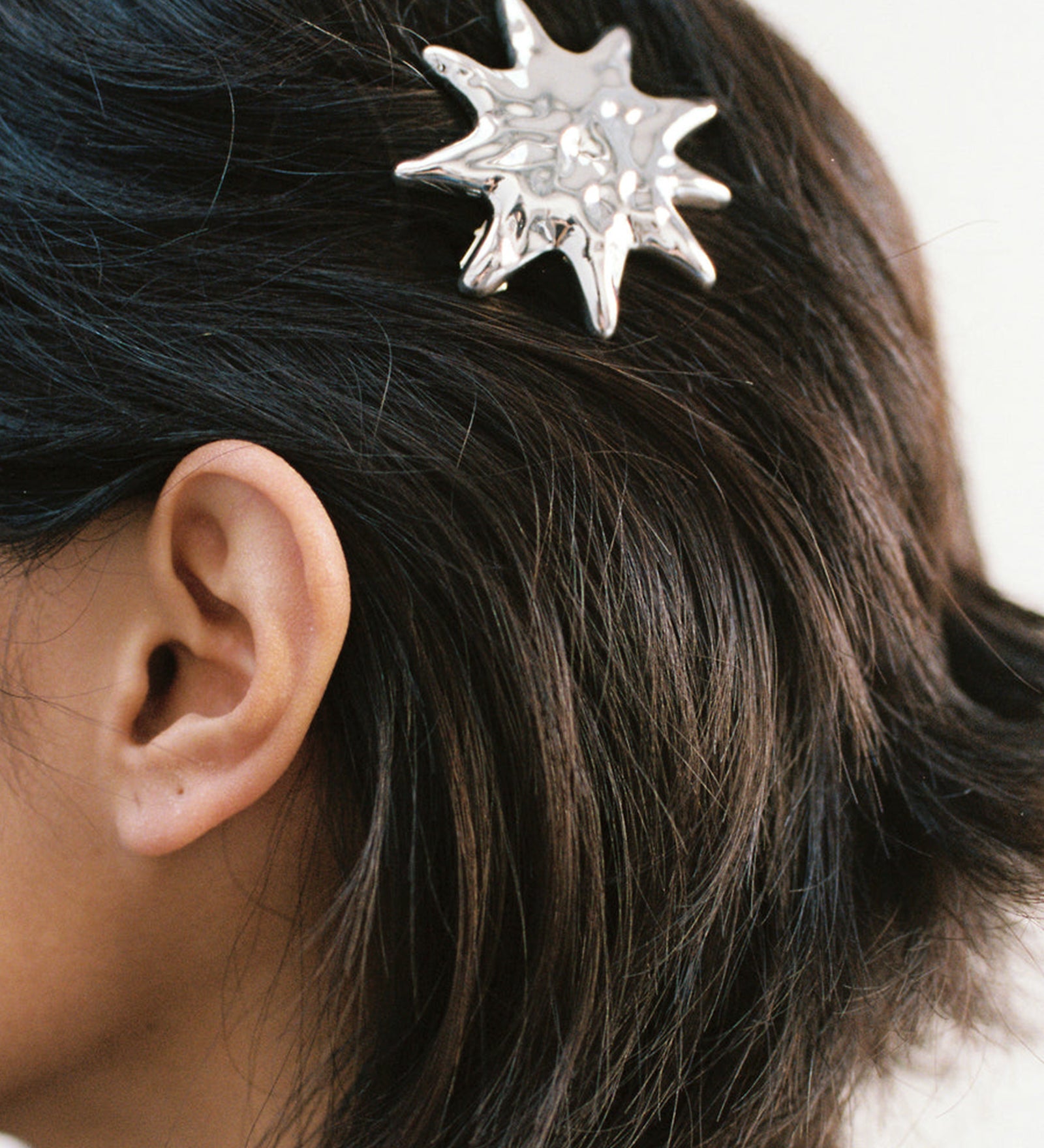 Sun Barrette Silver Plated