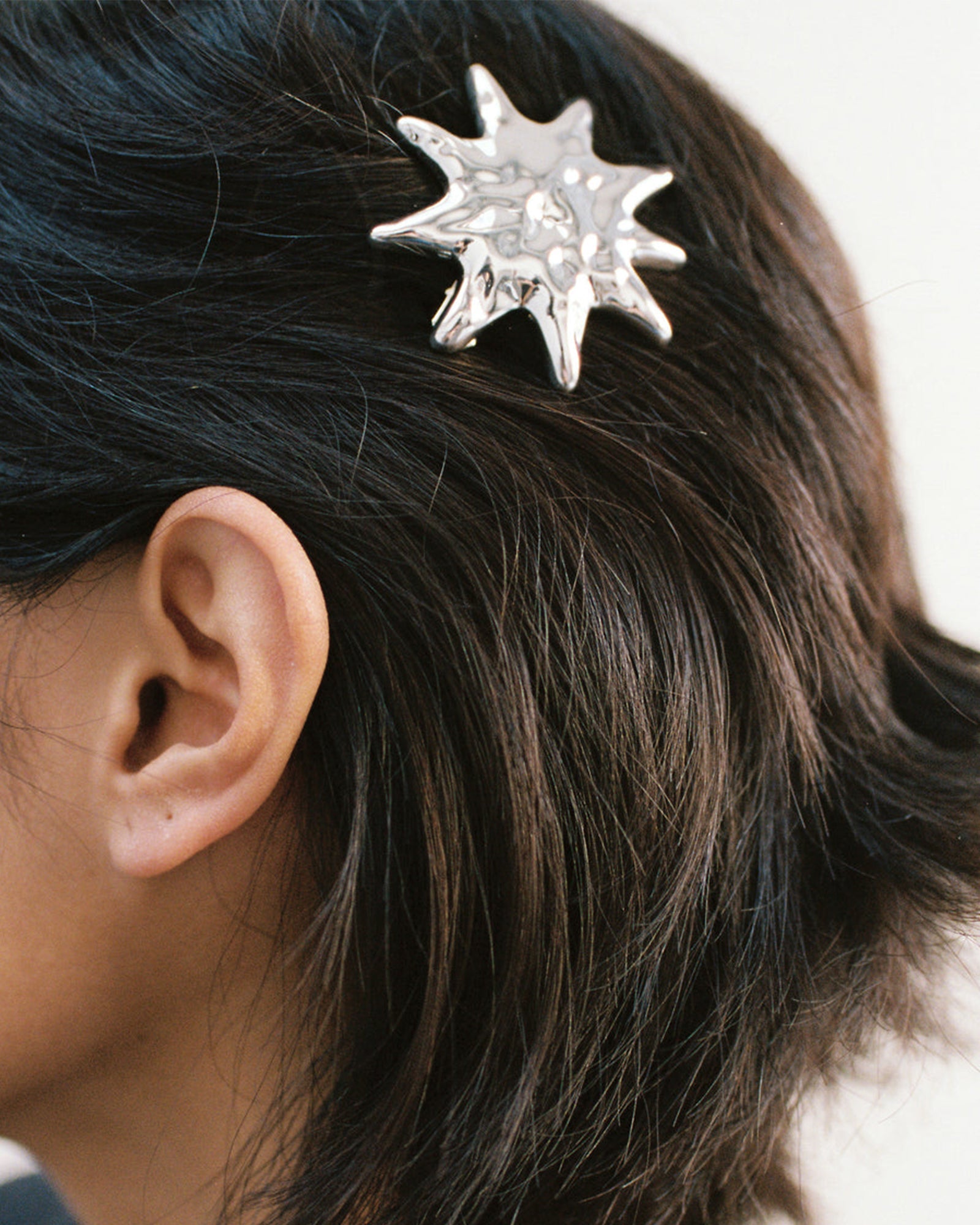 Sun Barrette Silver Plated
