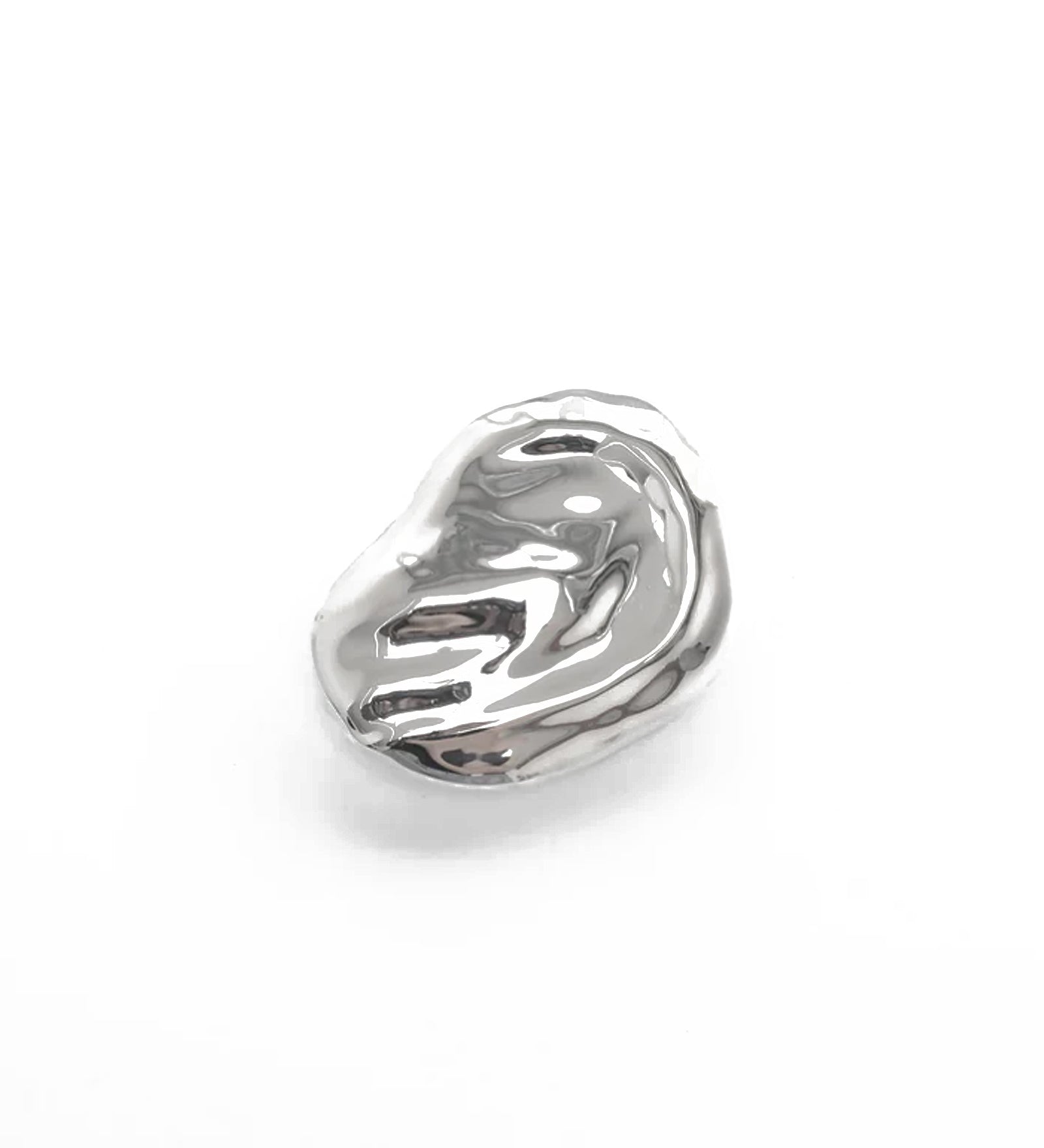 Bean Brooch Silver Plated