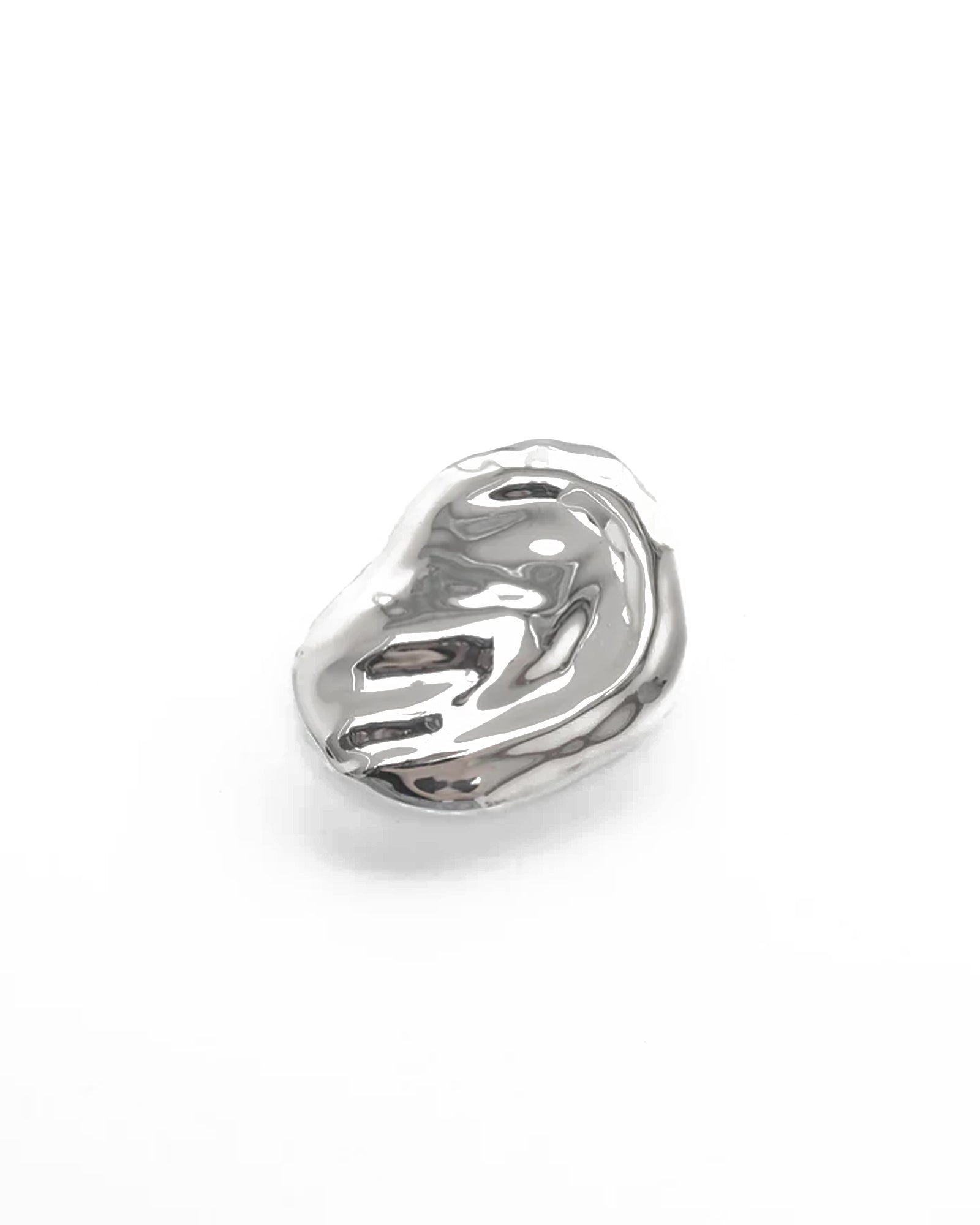 Bean Brooch Silver Plated