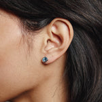 Cora Studs Sterling Silver, Blue Topaz