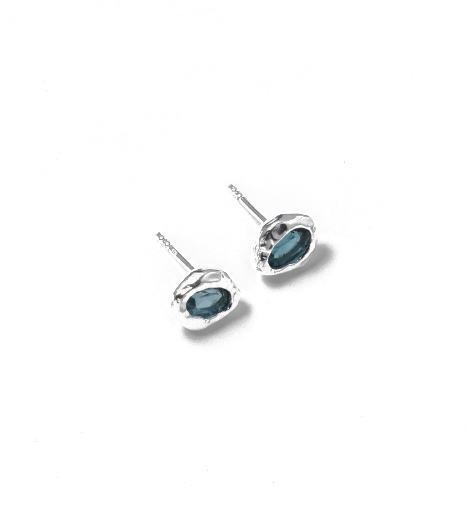Cora Studs Sterling Silver, Blue Topaz
