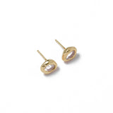 Cora Studs 14k Gold Plated, White Topaz