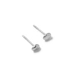 Small Bean Studs Sterling Silver