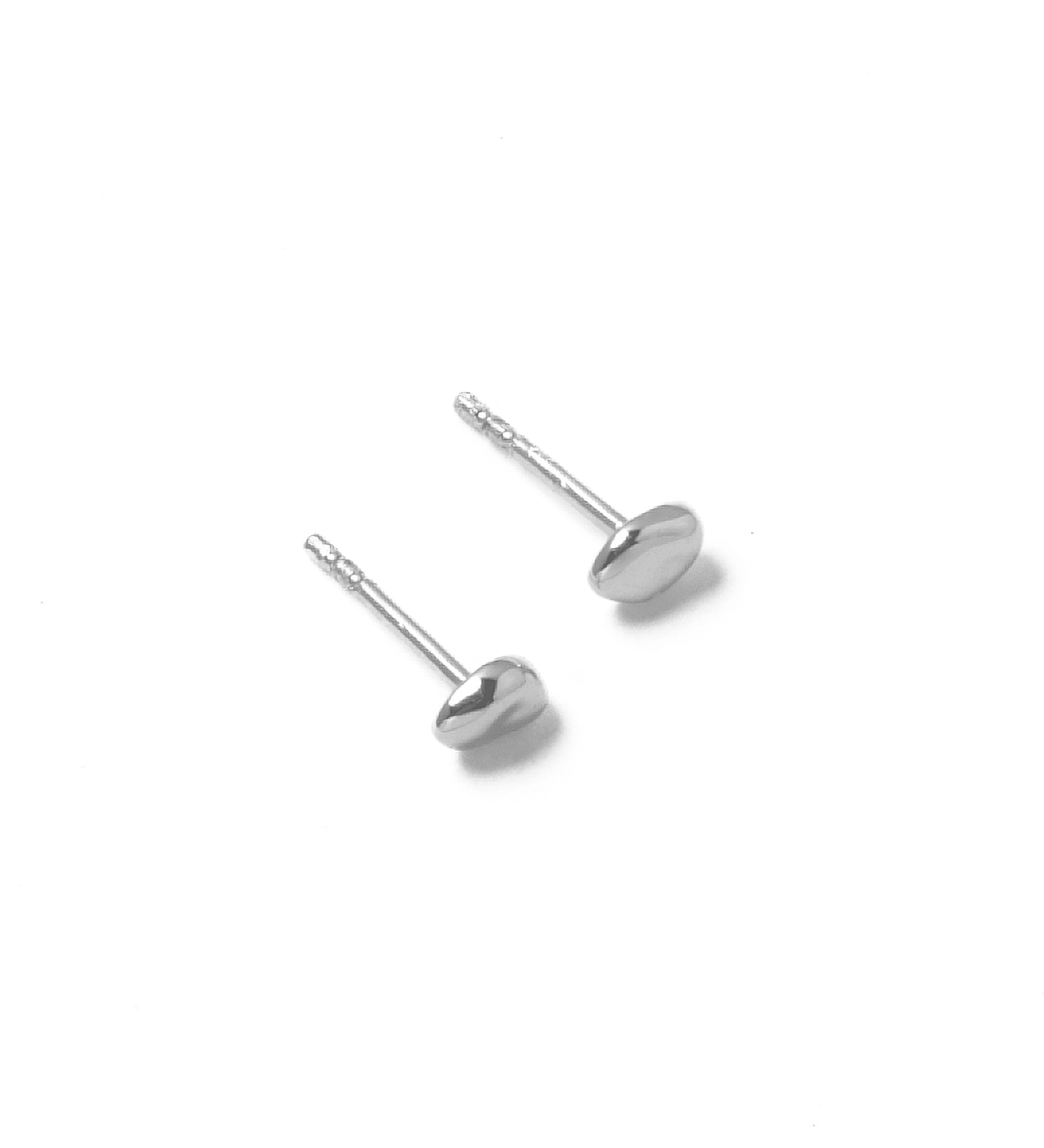 Small Bean Studs Sterling Silver
