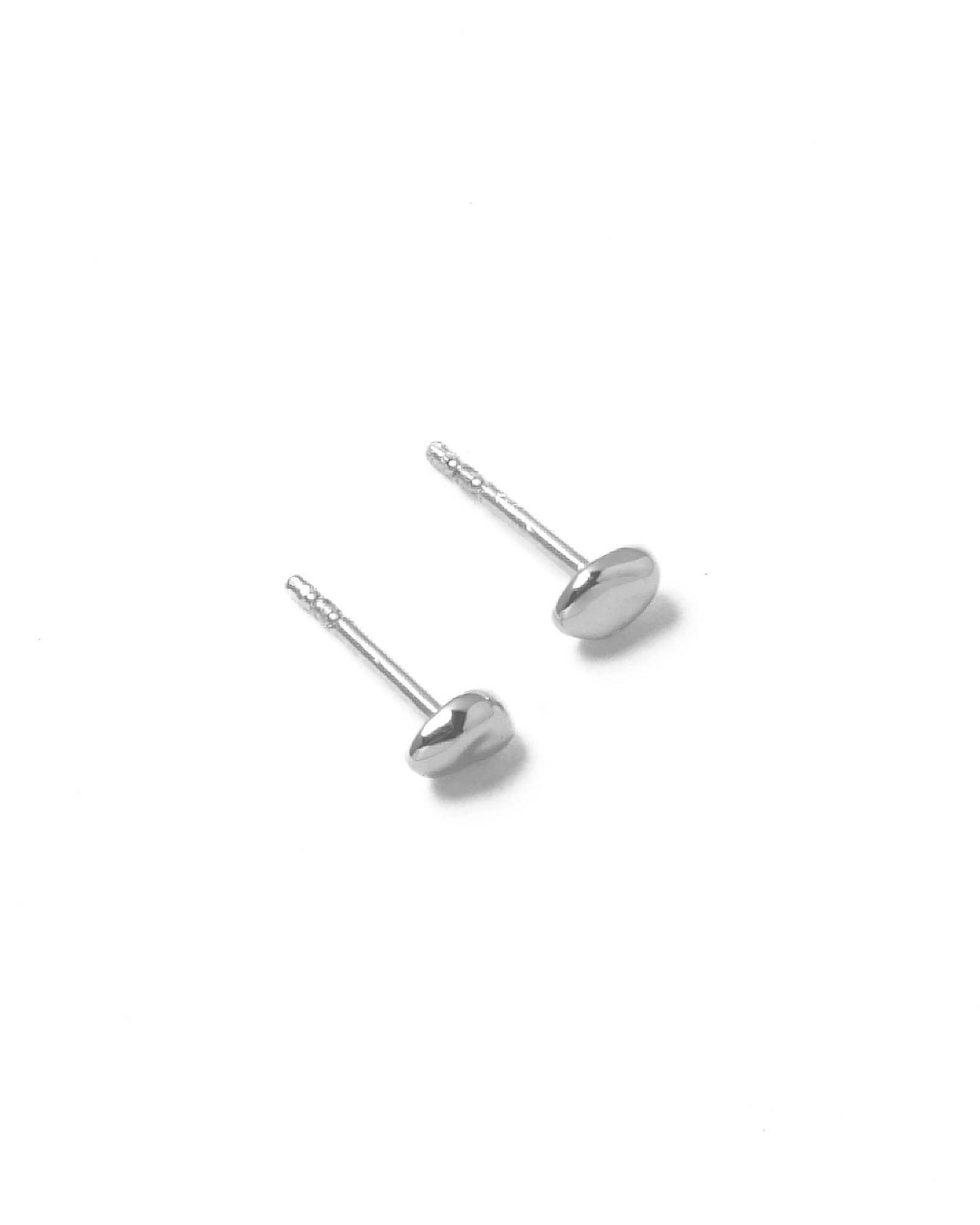Small Bean Studs Sterling Silver