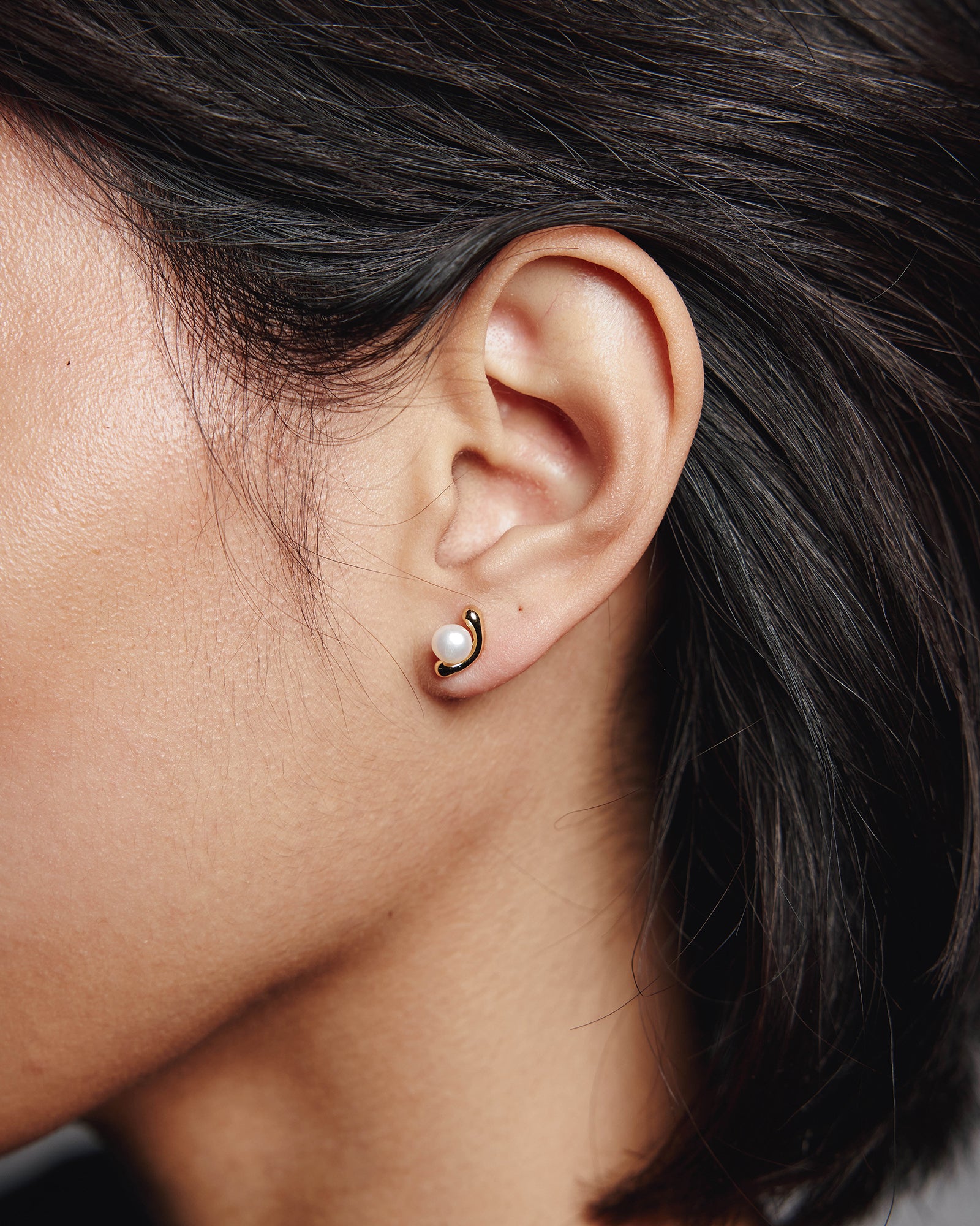 Ellis Studs 14k Gold Plated, Freshwater Pearls