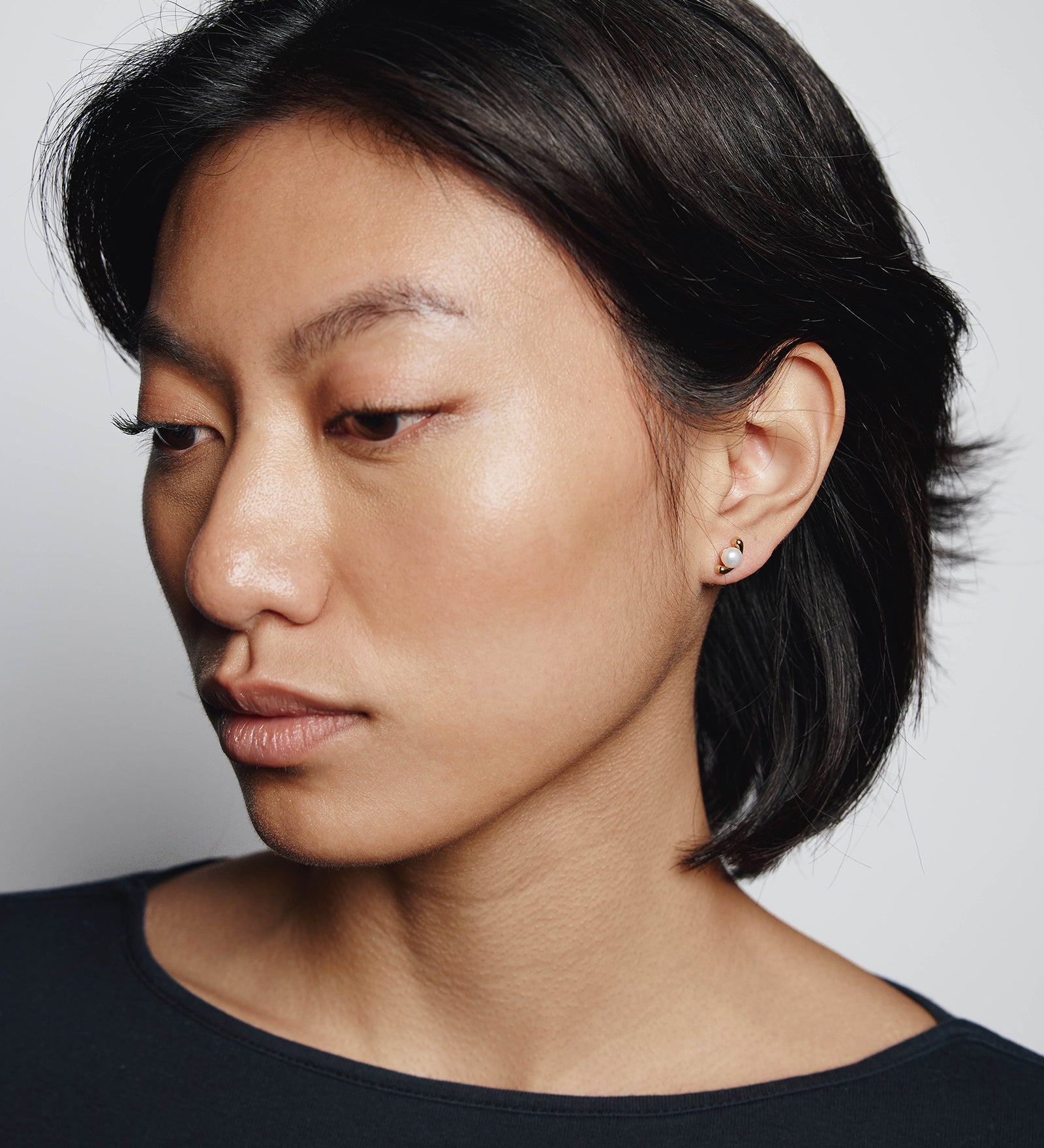 Ellis Studs 14k Gold Plated, Freshwater Pearls