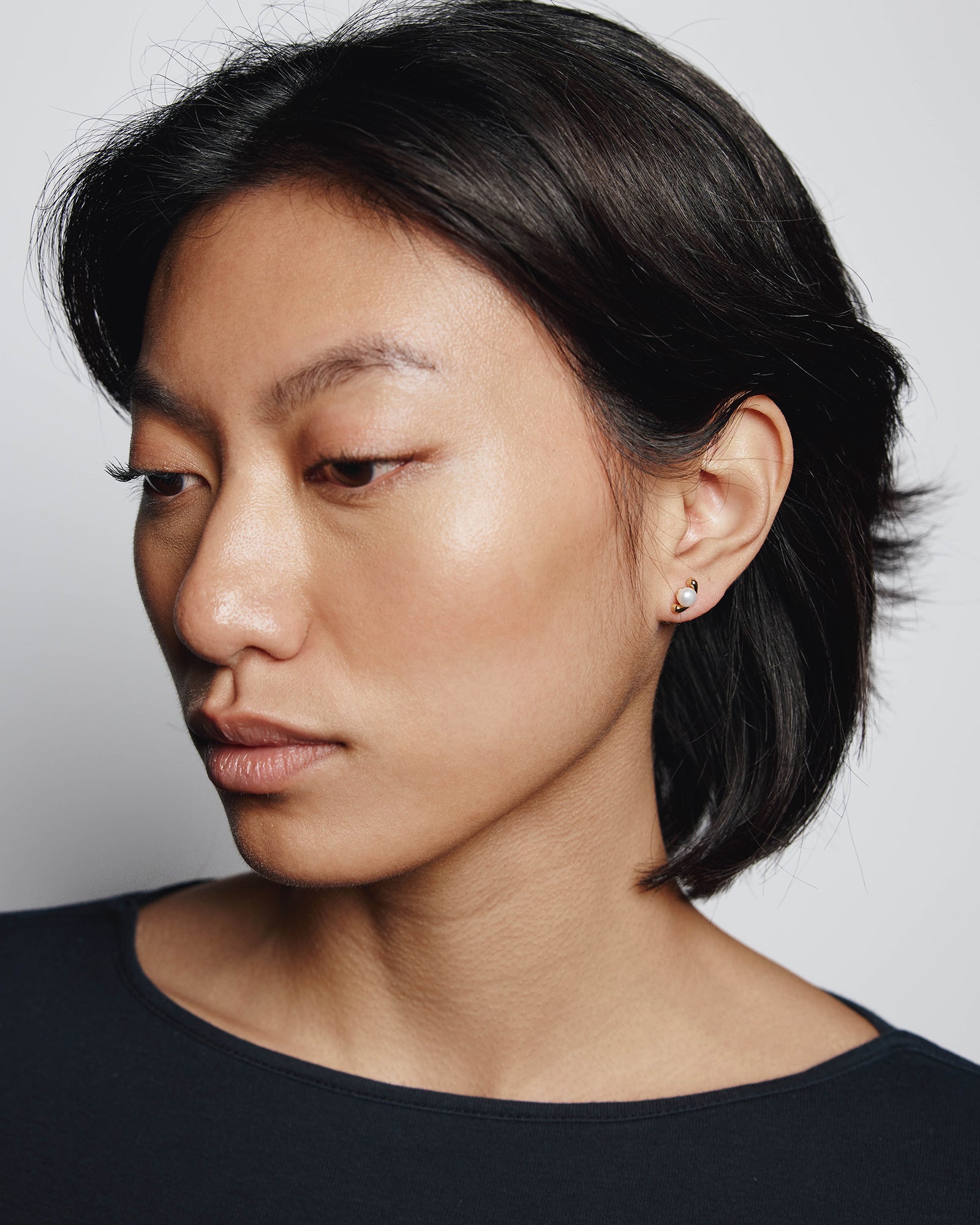 Ellis Studs 14k Gold Plated, Freshwater Pearls