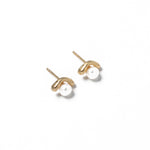 Ellis Studs 14k Gold Plated, Freshwater Pearls