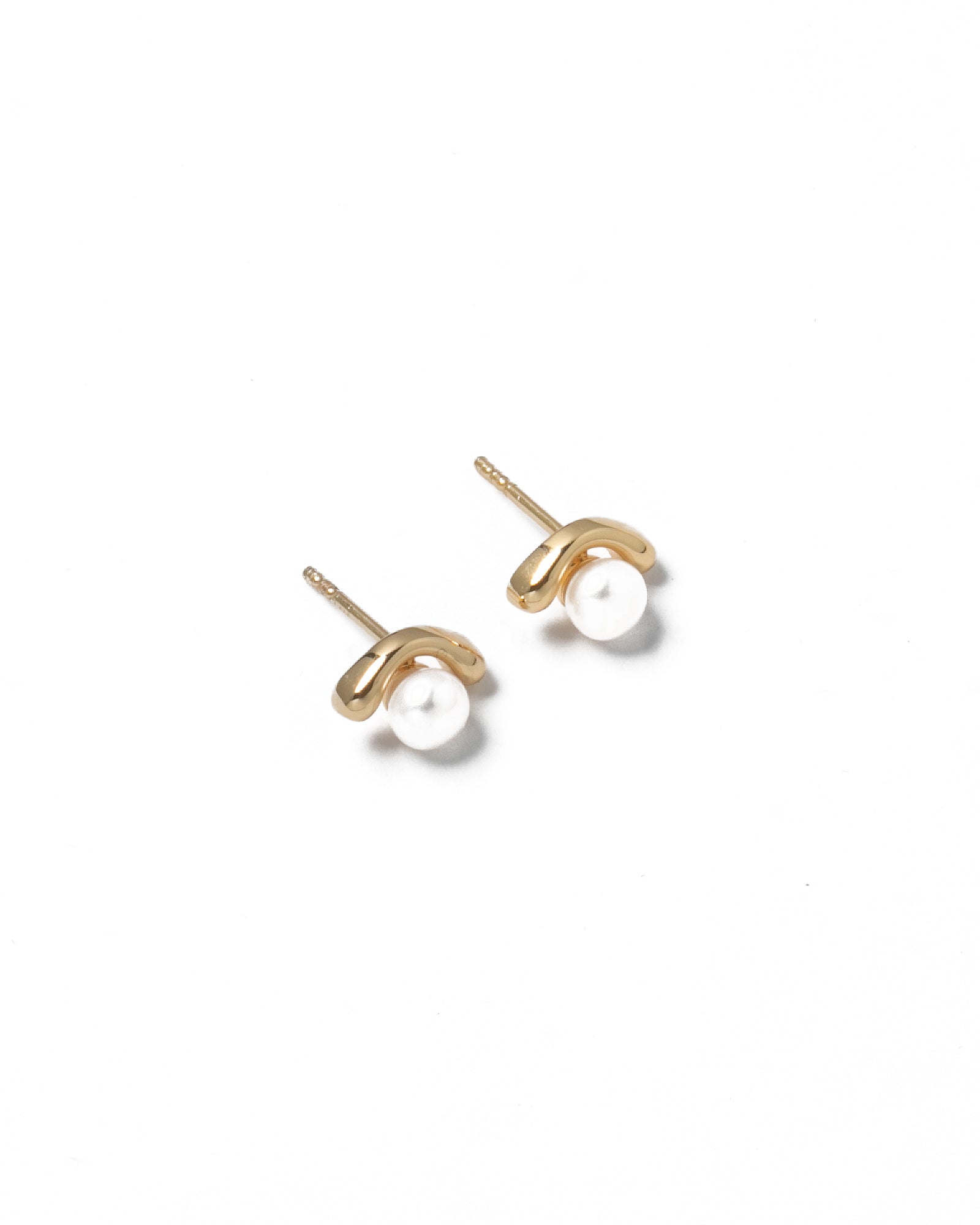 Ellis Studs 14k Gold Plated, Freshwater Pearls