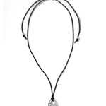 Devon Necklace Sterling Silver, Satin Cord