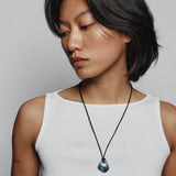Devon Necklace Sterling Silver, Satin Cord