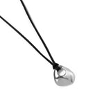 Devon Necklace Sterling Silver, Satin Cord