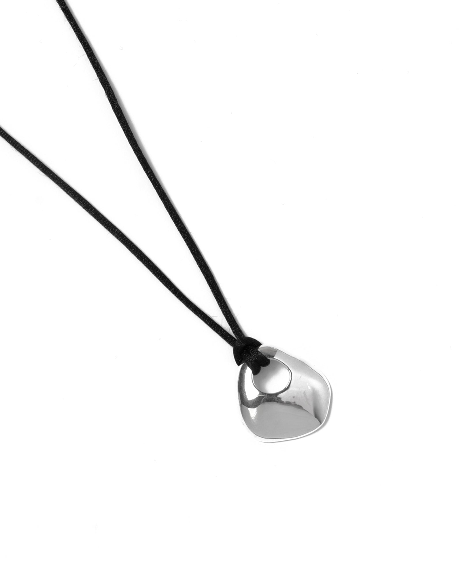 Devon Necklace Sterling Silver, Satin Cord