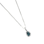 Uma Necklace Sterling Silver, Blue Topaz