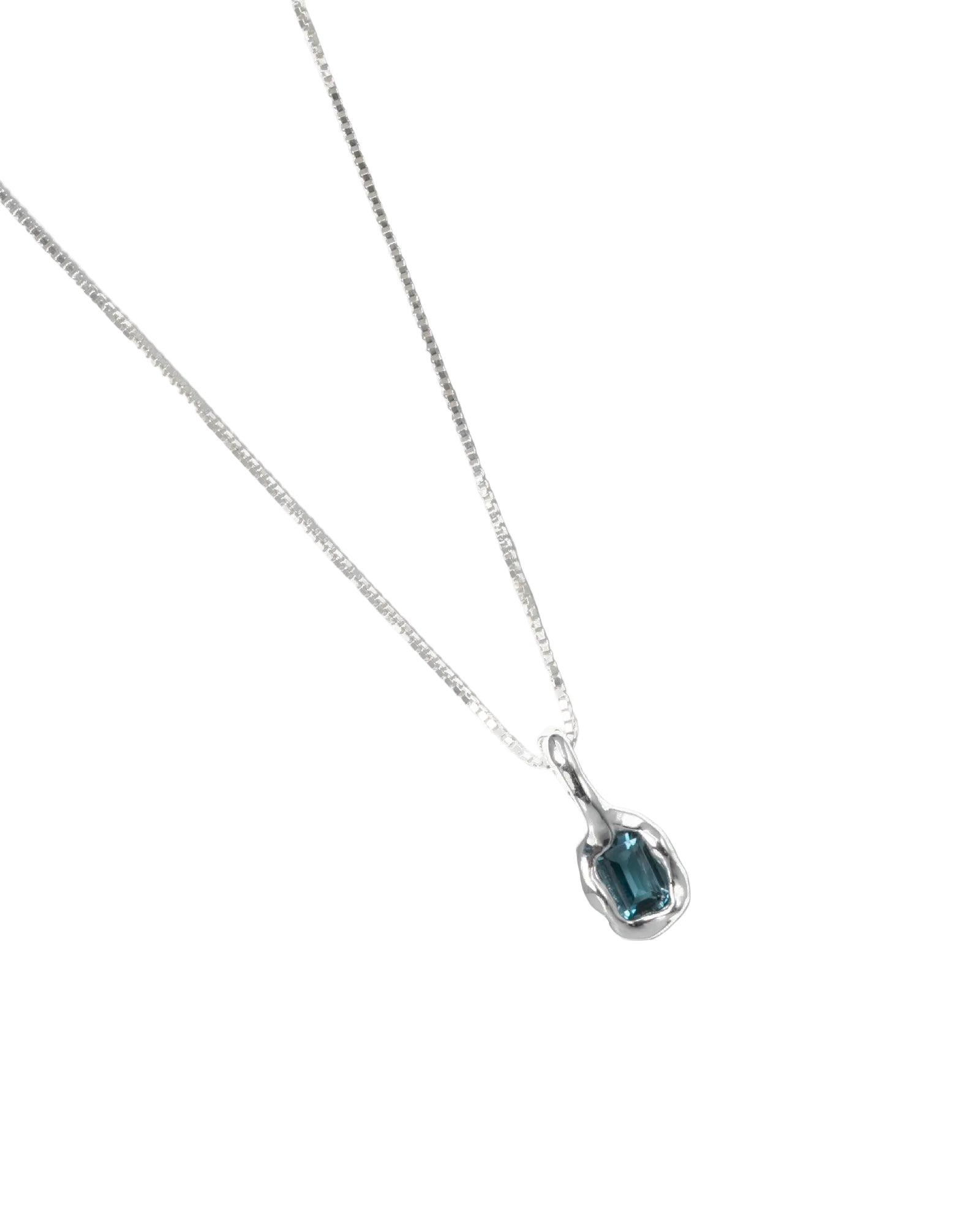 Uma Necklace Sterling Silver, Blue Topaz