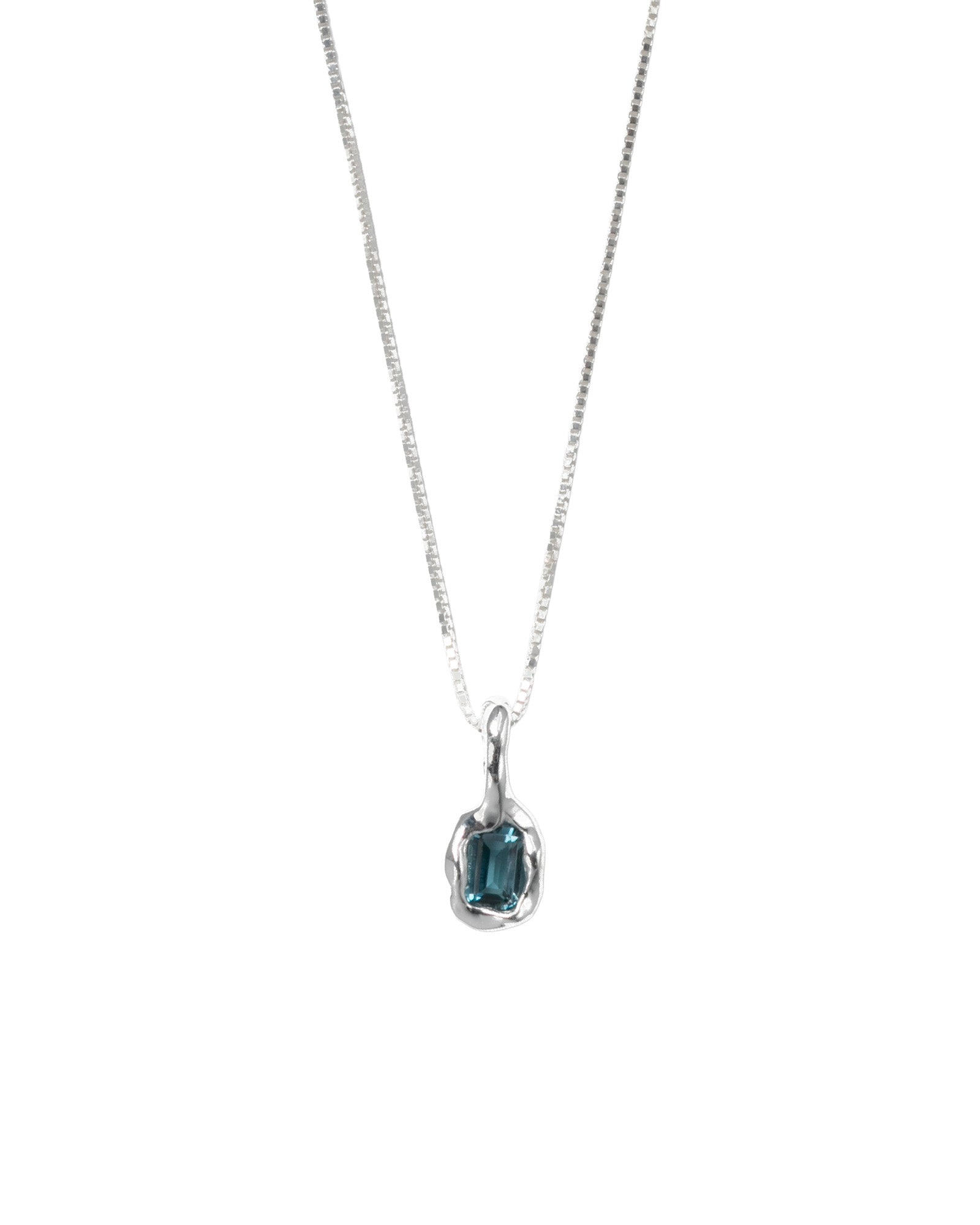 Wolf Circus-Uma Necklace-Necklaces-Sterling Silver, Blue Topaz-Blue Ruby Jewellery-Vancouver Canada