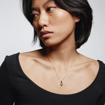 Uma Necklace 14k Gold Plated, Peridot