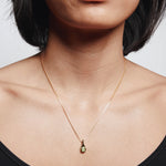 Uma Necklace 14k Gold Plated, Peridot