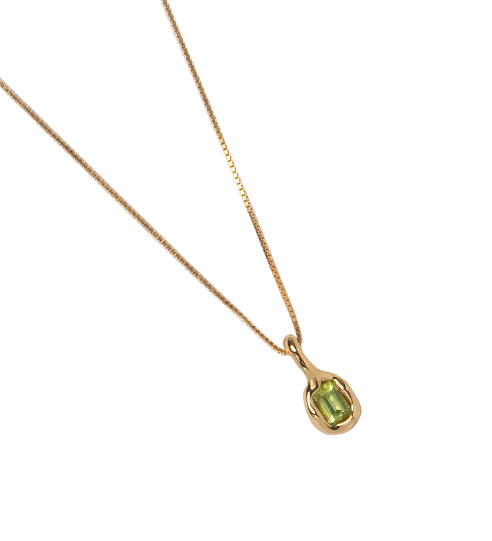 Uma Necklace 14k Gold Plated, Peridot