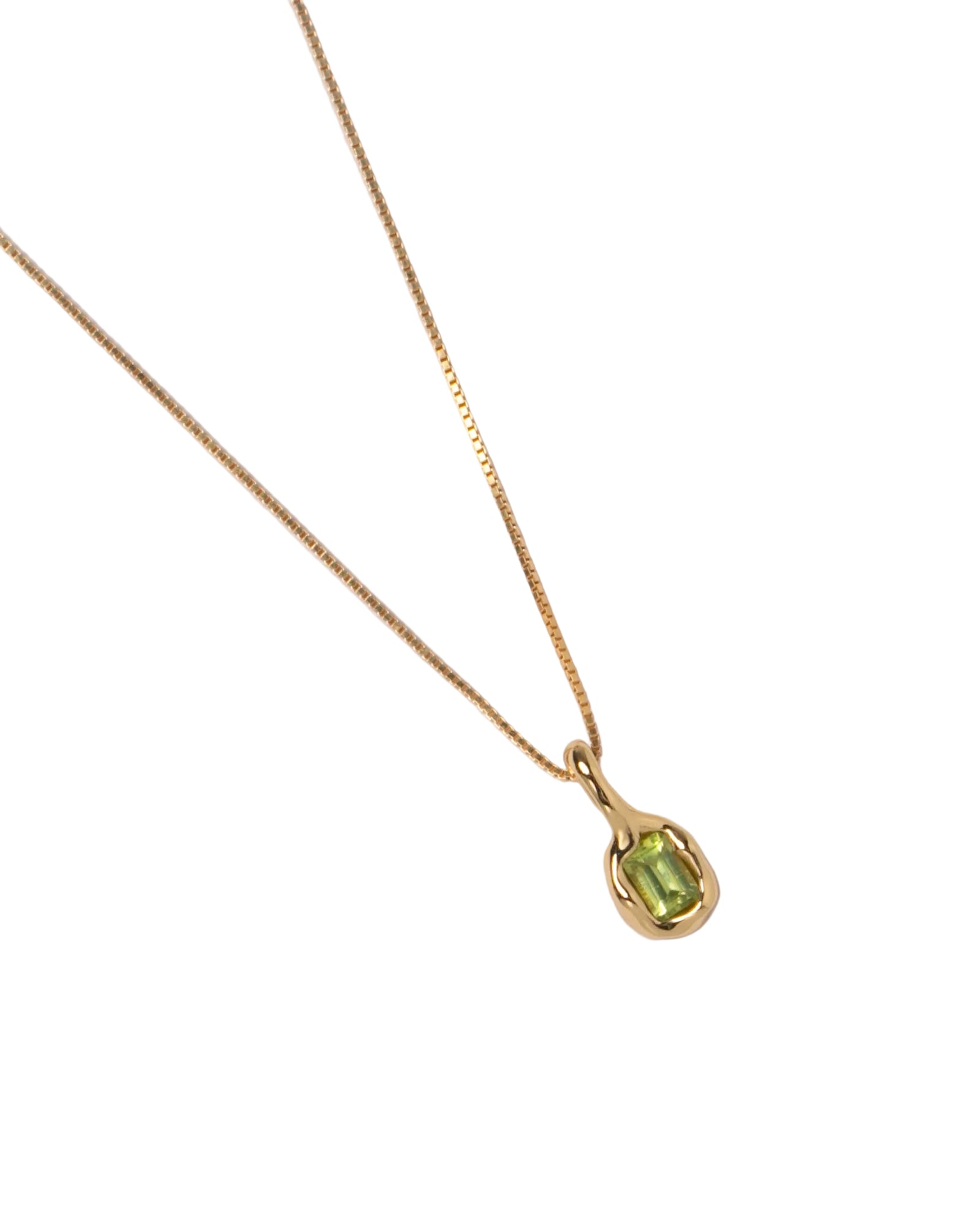 Uma Necklace 14k Gold Plated, Peridot