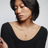 Cora Necklace 14k Gold Plated, White Topaz