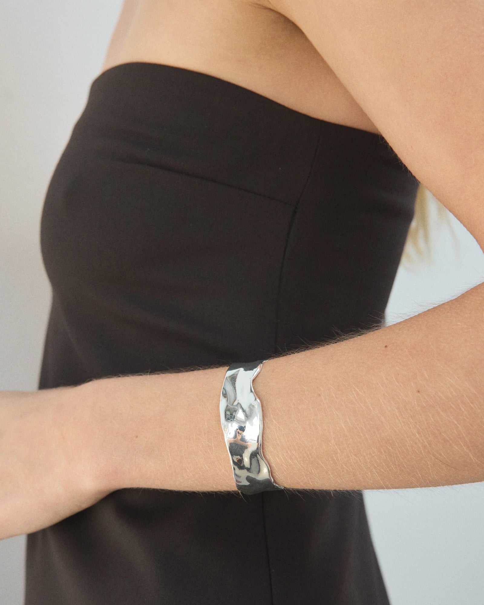 Ciara Cuff Bracelet Silver Plated