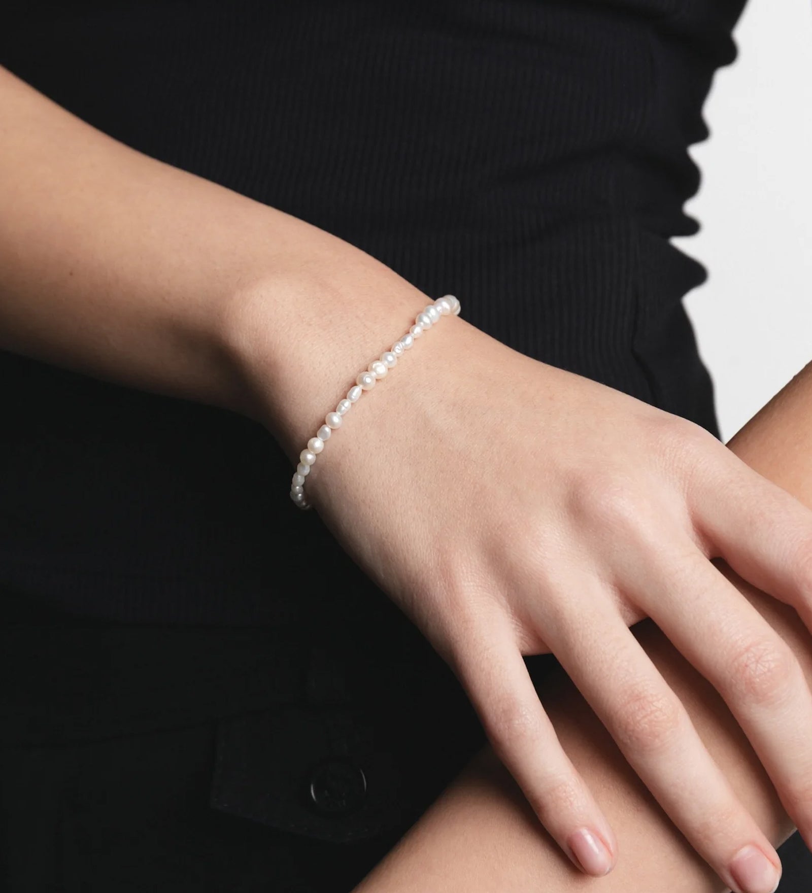 Amalie Bracelet Sterling Silver, Freshwater Pearl