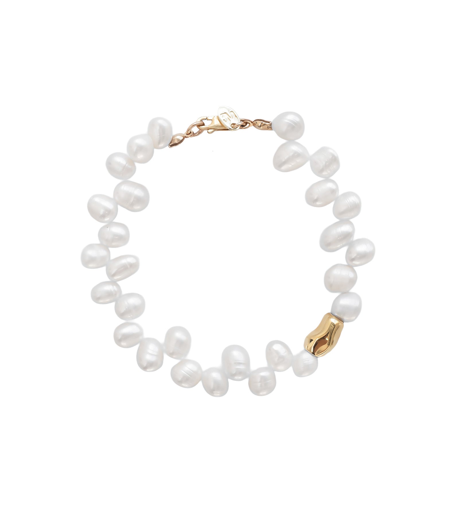Leila Bracelet 14k Gold Plated, Freshwater Pearl