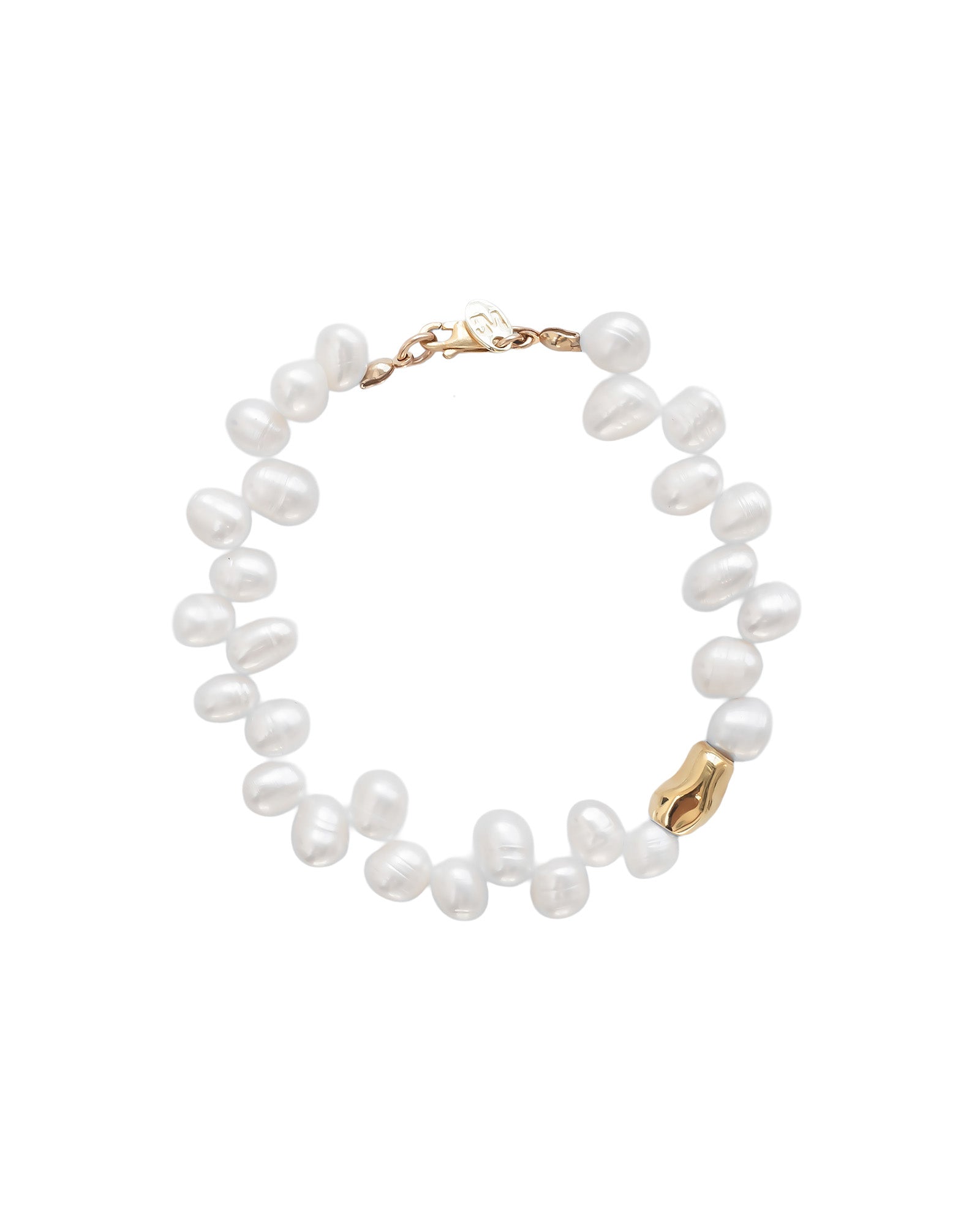 Leila Bracelet 14k Gold Plated, Freshwater Pearl
