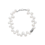 Leila Bracelet Sterling Silver, Freshwater Pearl