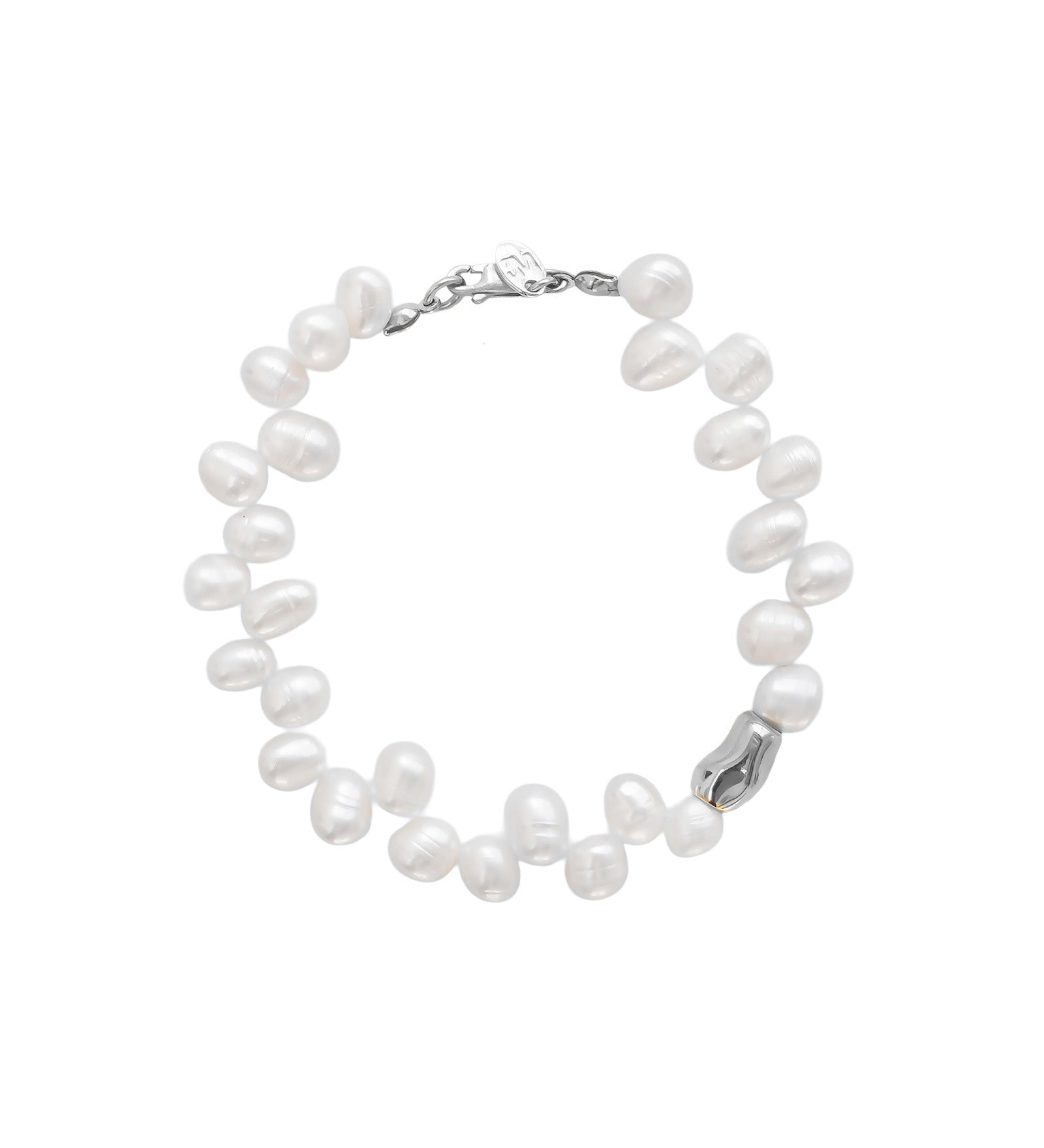 Leila Bracelet Sterling Silver, Freshwater Pearl