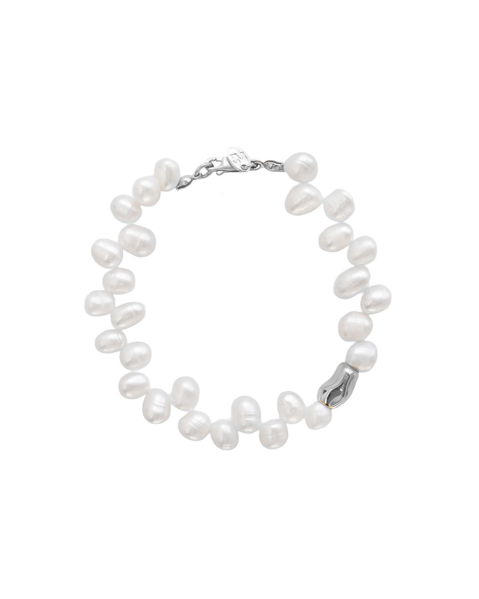 Leila Bracelet Sterling Silver, Freshwater Pearl