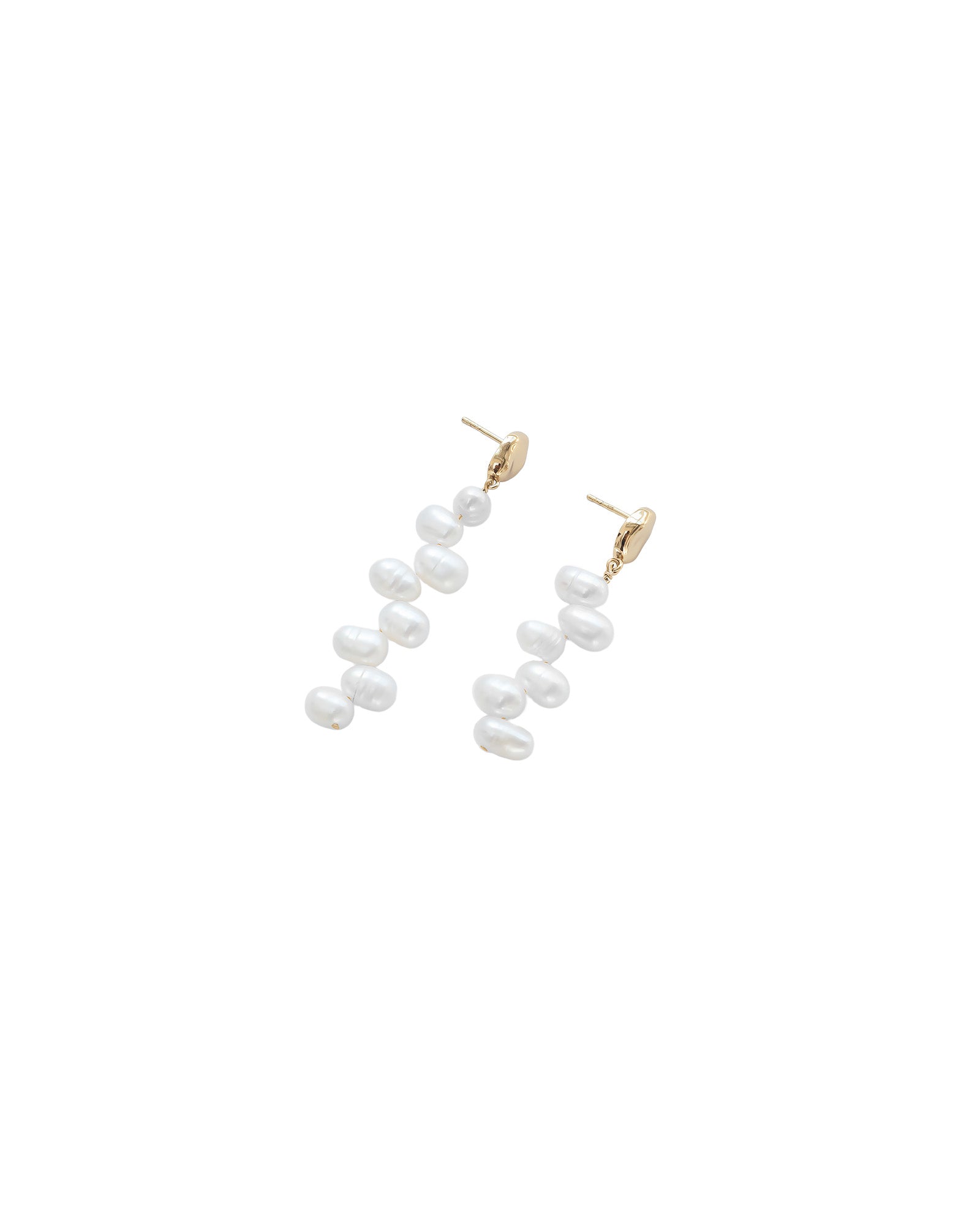Leila Earrings 14k Gold Plated, Freshwater Pearl