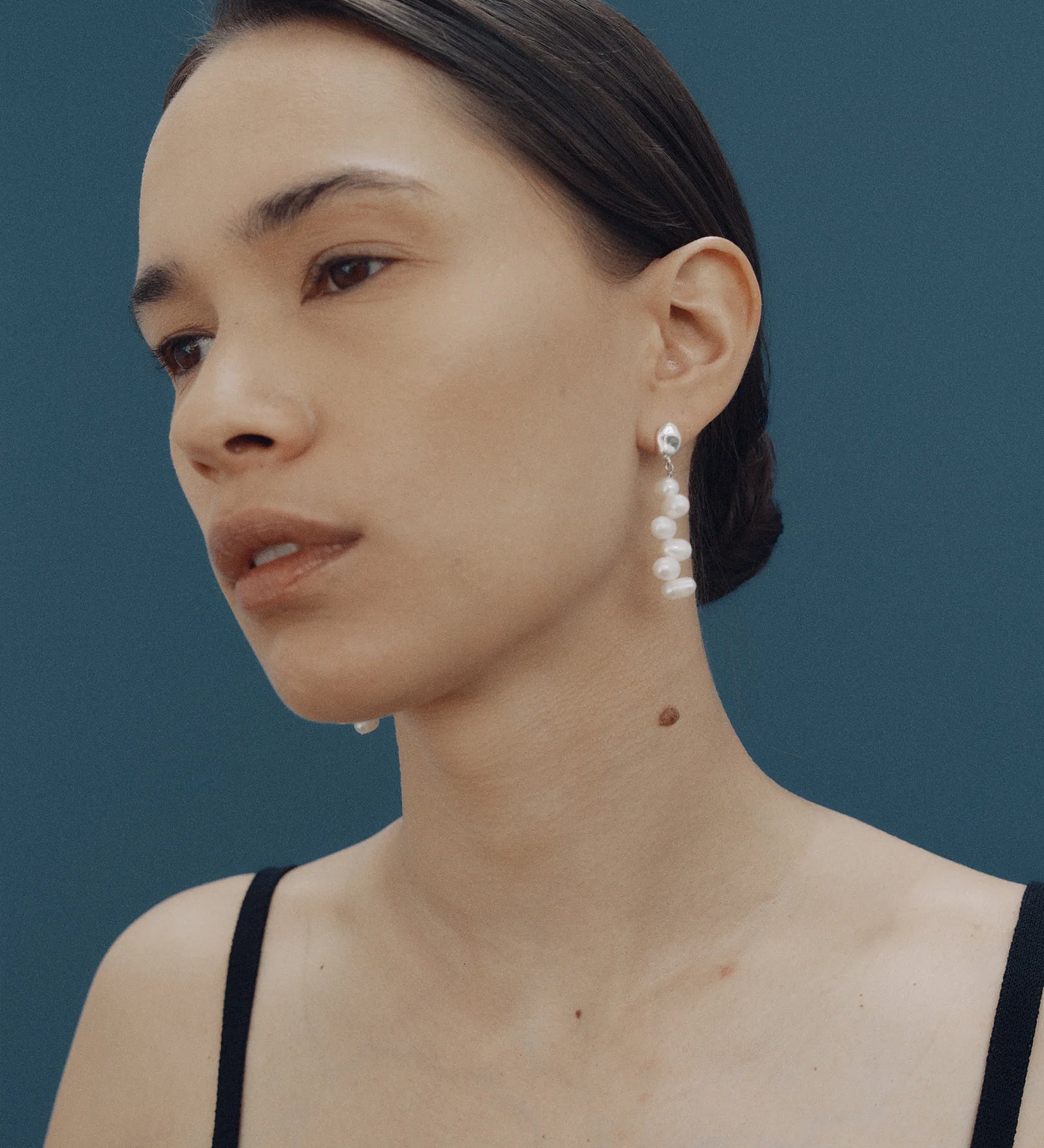 Leila Earrings Sterling Silver, Freshwater Pearl