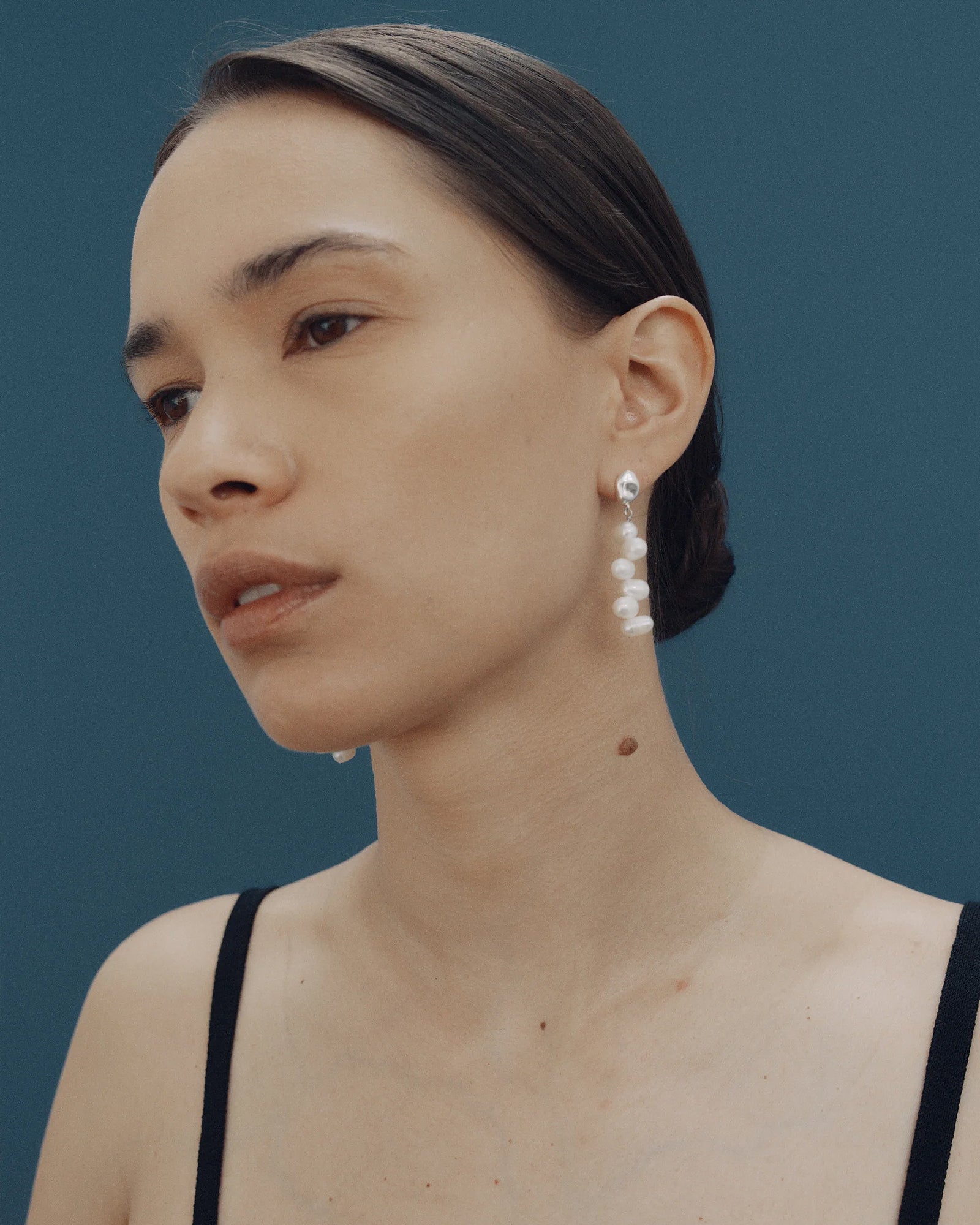 Leila Earrings Sterling Silver, Freshwater Pearl