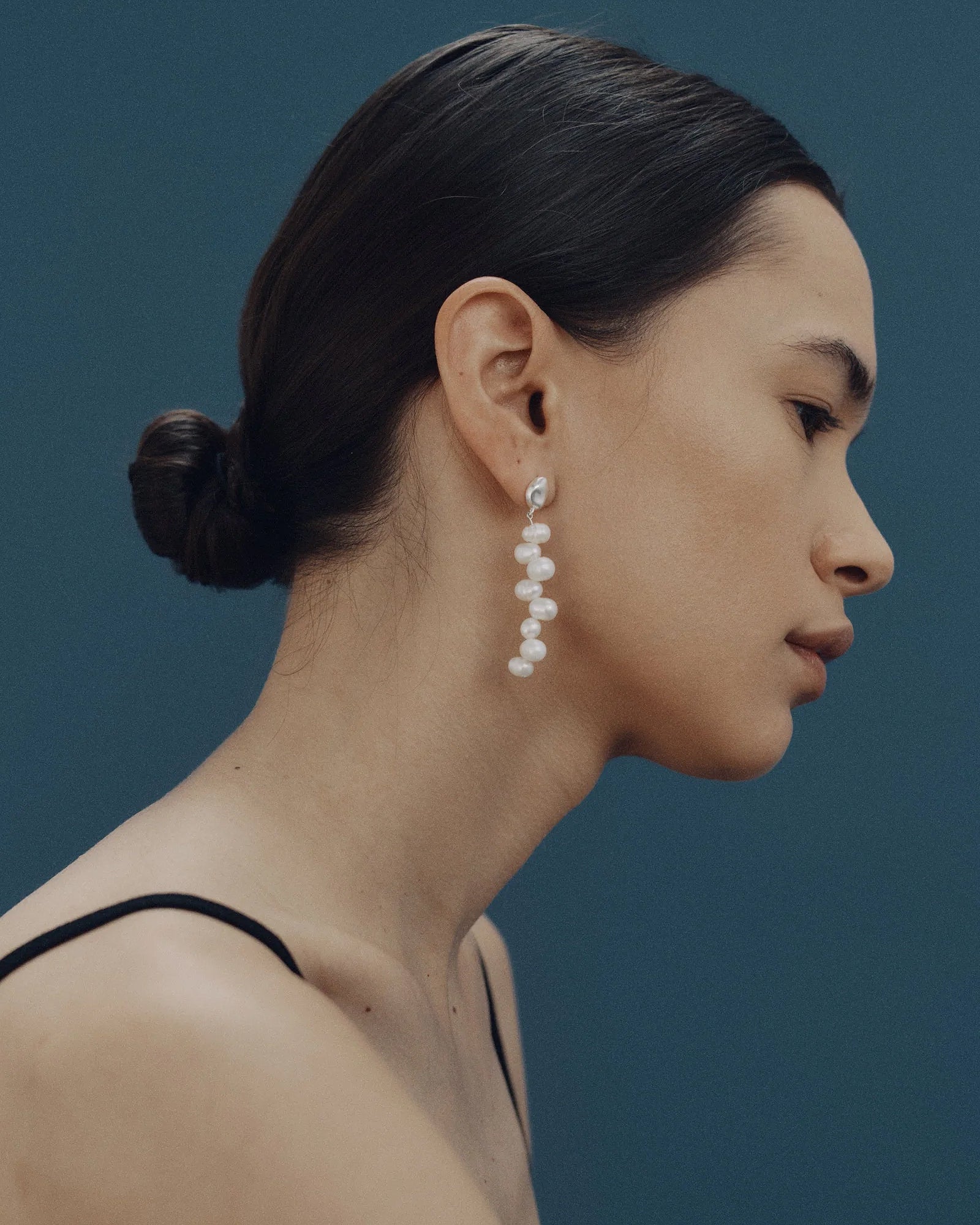 Leila Earrings Sterling Silver, Freshwater Pearl