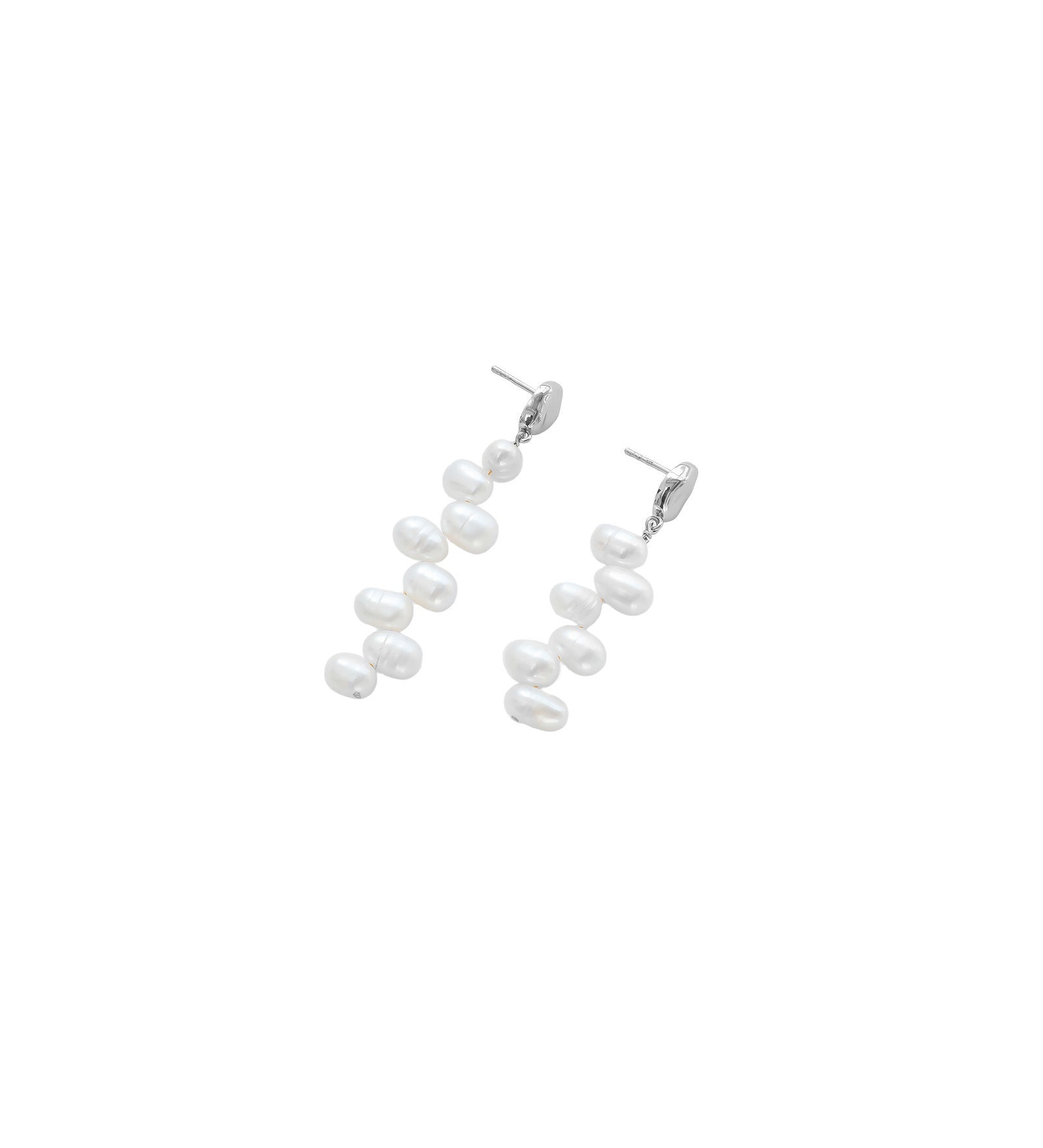 Leila Earrings Sterling Silver, Freshwater Pearl