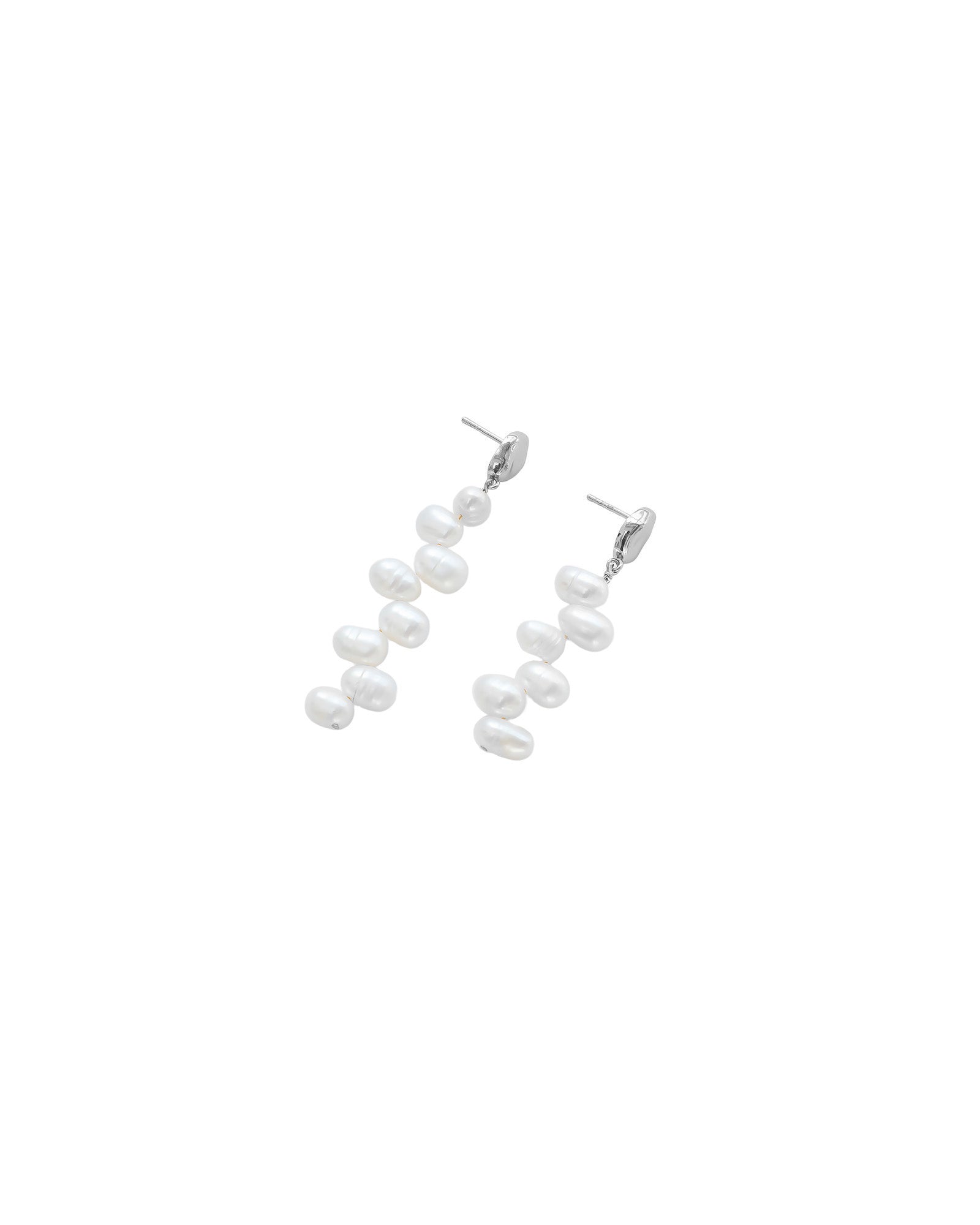 Leila Earrings Sterling Silver, Freshwater Pearl