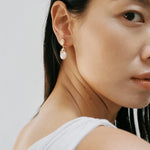 Pearl Drop Earrings 14k Gold Plated, Freshwater Pearl